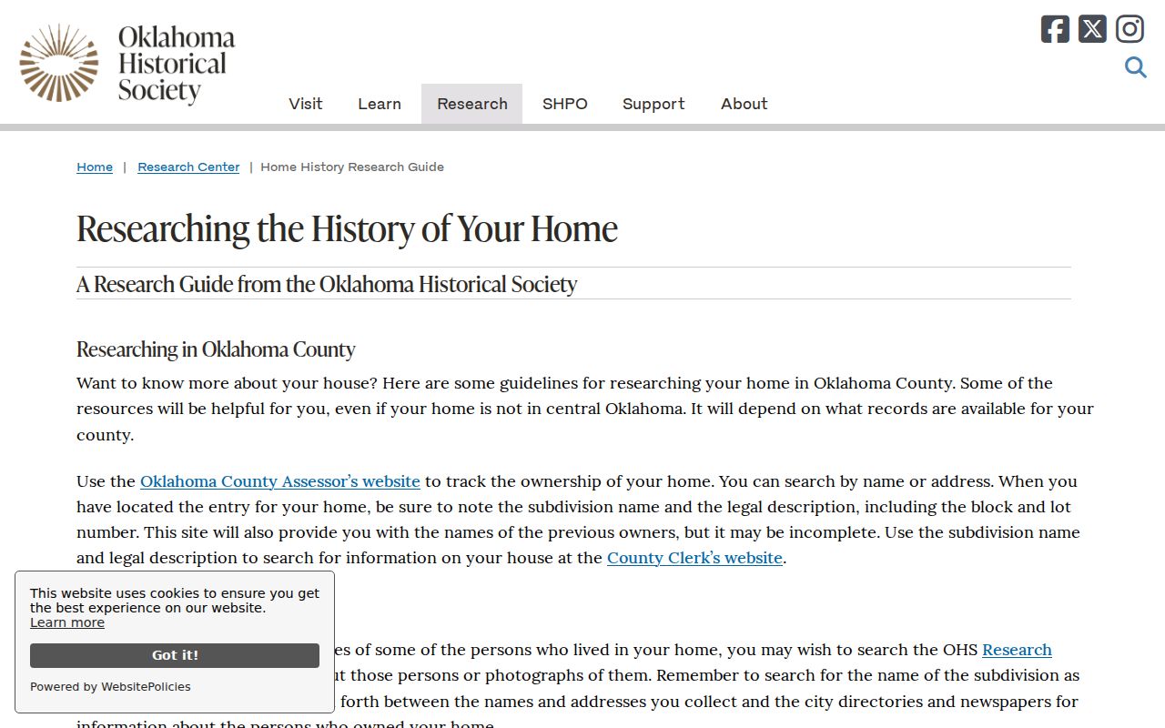 Broken Arrow city directory home-history research sequence