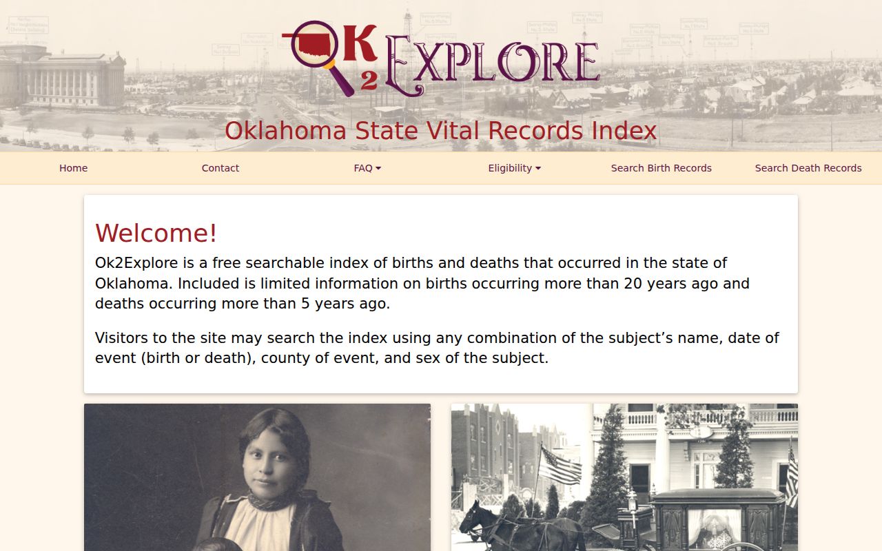 Broken Arrow resident lookup Oklahoma birth and death index