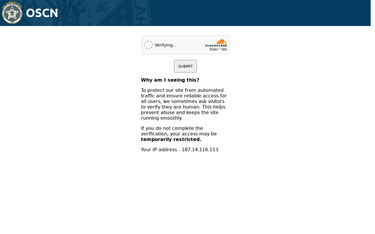 Broken Arrow resident lookup OSCN statewide court search fields